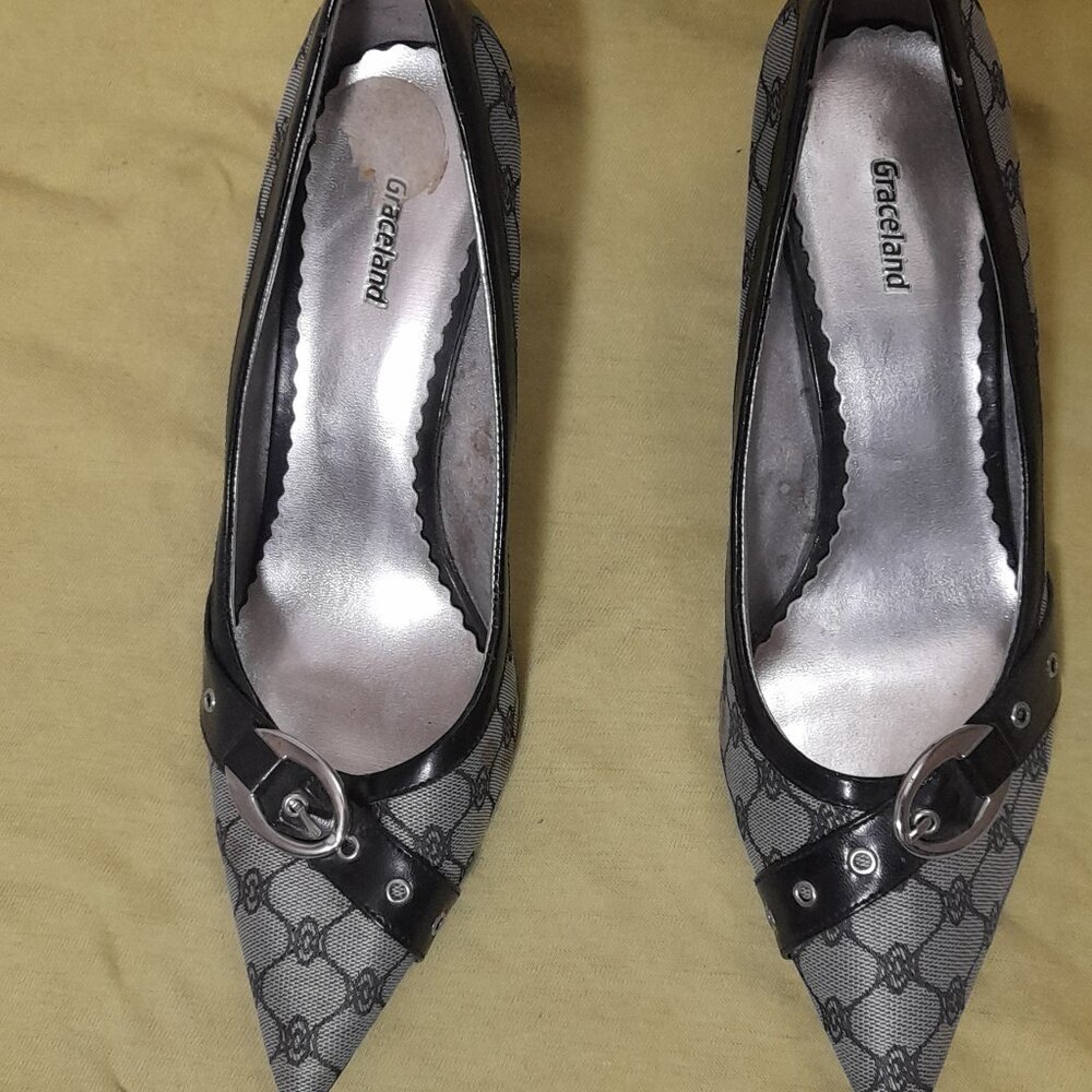 Silver-Blue High heels shoes